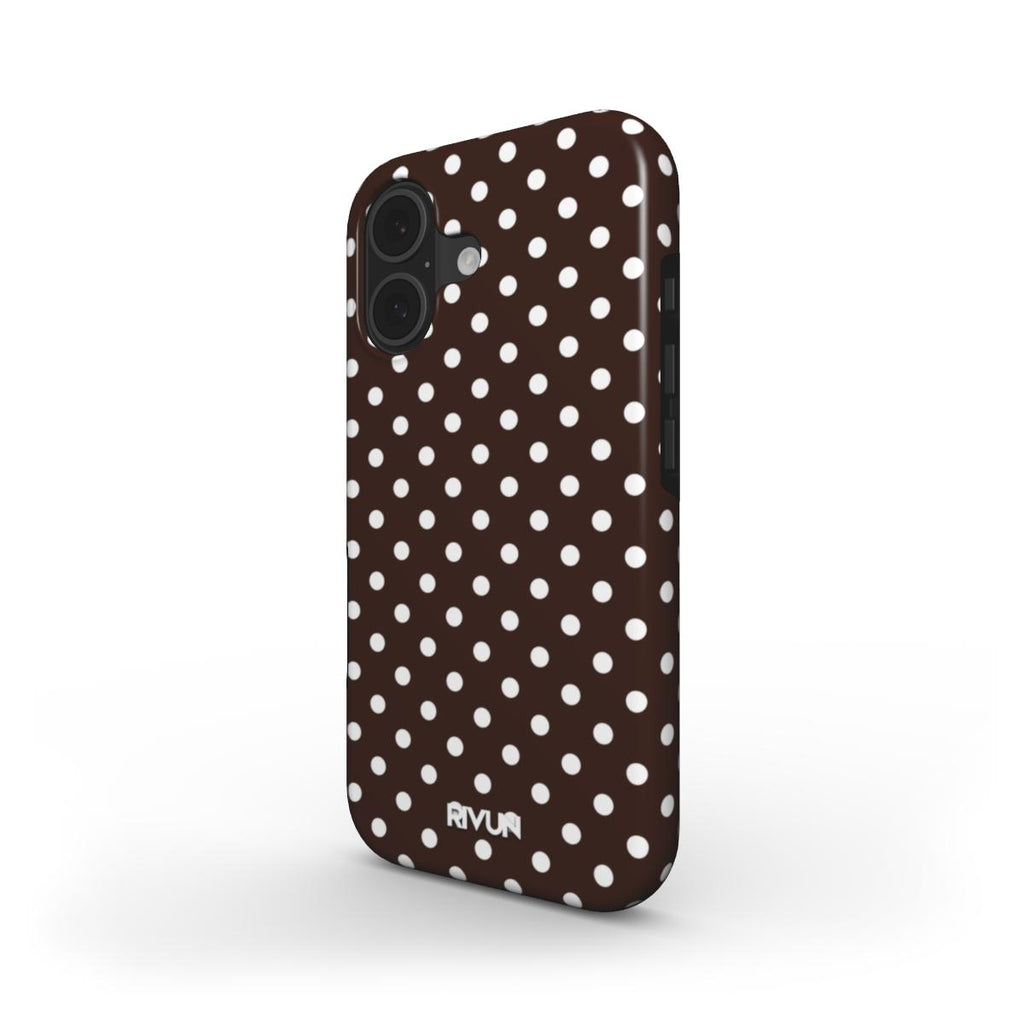 Dark Chocolate Dots | Saugus MagSafe Telefono Dėklas Podbase