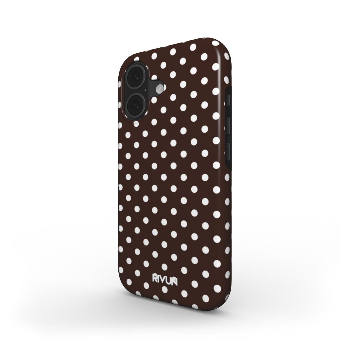 Dark Chocolate Dots | Saugus MagSafe Telefono Dėklas Podbase