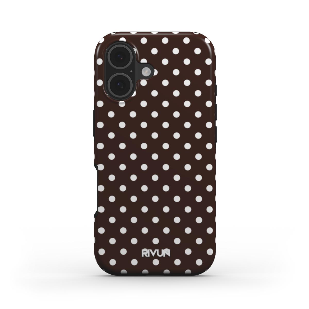 Dark Chocolate Dots | Saugus MagSafe Telefono Dėklas Podbase