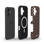 Dark Chocolate Dots | Saugus MagSafe Telefono Dėklas Podbase
